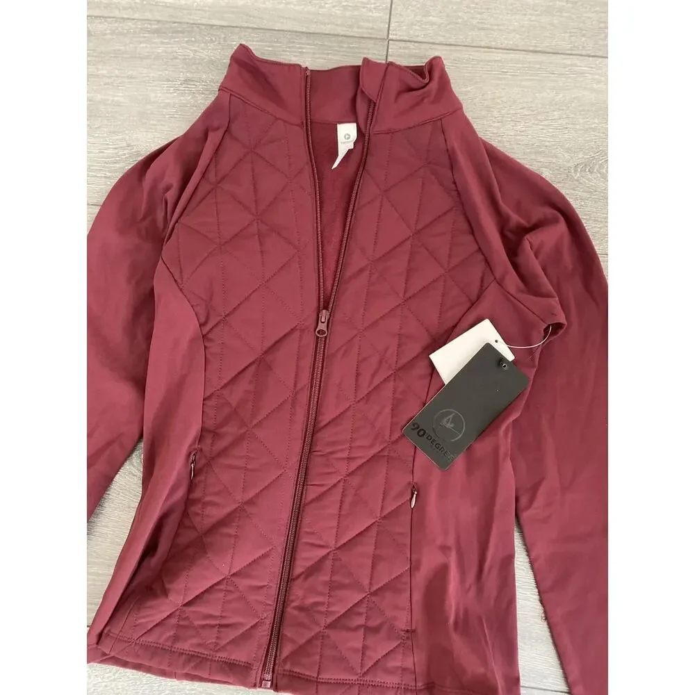 90'DEGREE women's demi-season burgundy jacket Size S A001932